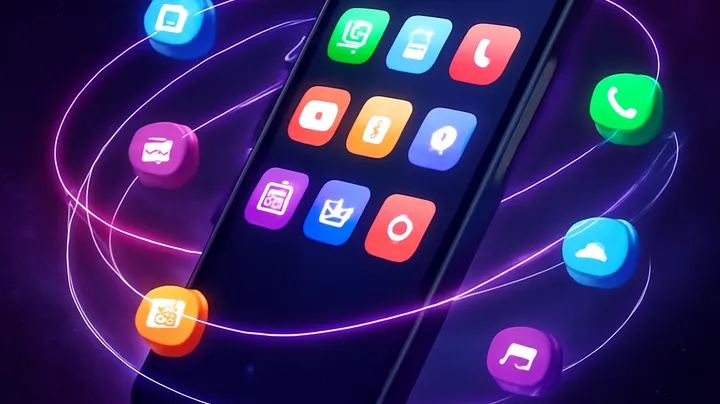 89DB COM Sleek smartphone floating in space