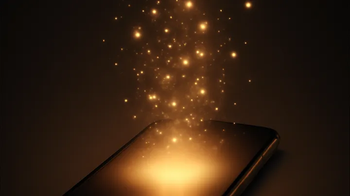 89DB COM Modern phone with glowing screen